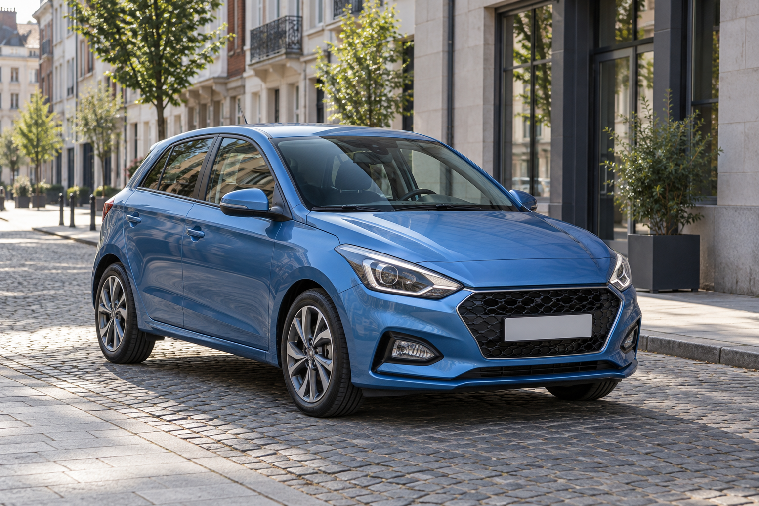 Illustration de citadine inspirée de la Hyundai i20