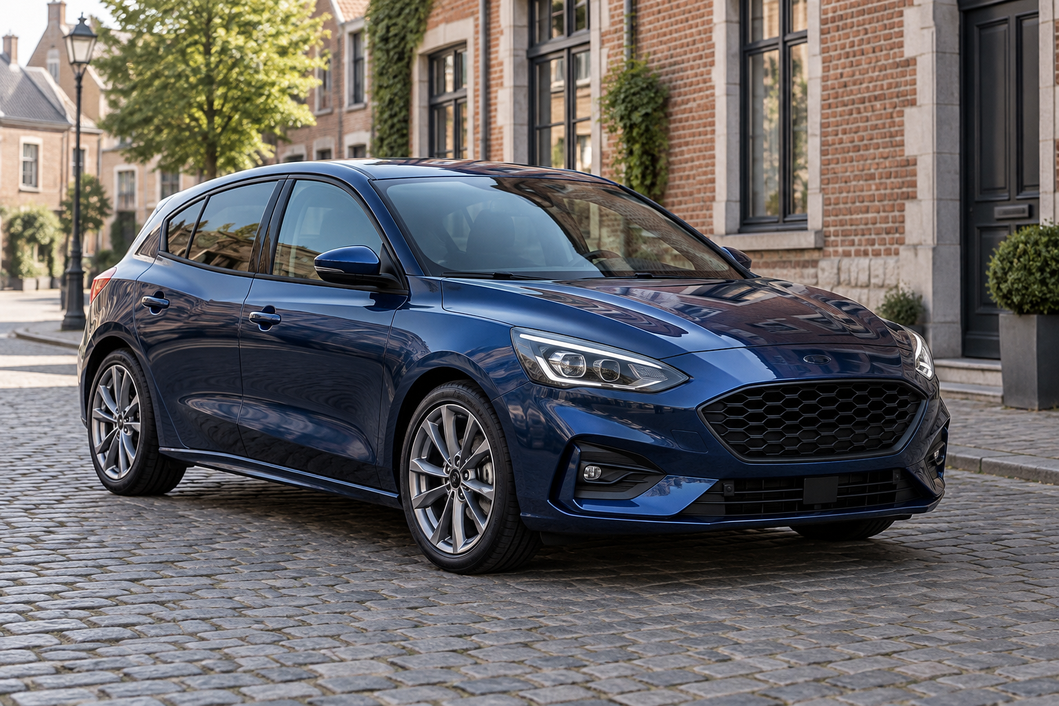 Illustration de compacte inspirée de la Ford Focus