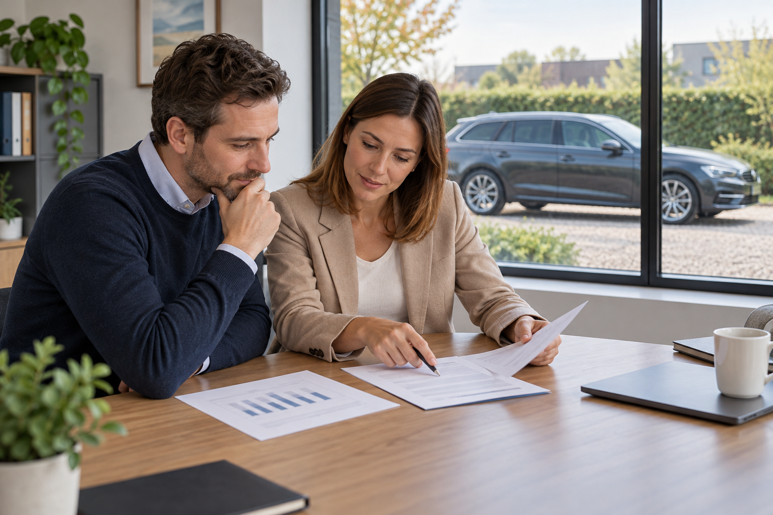Illustration d'une comparaison des conditions d'un contrat de leasing automobile