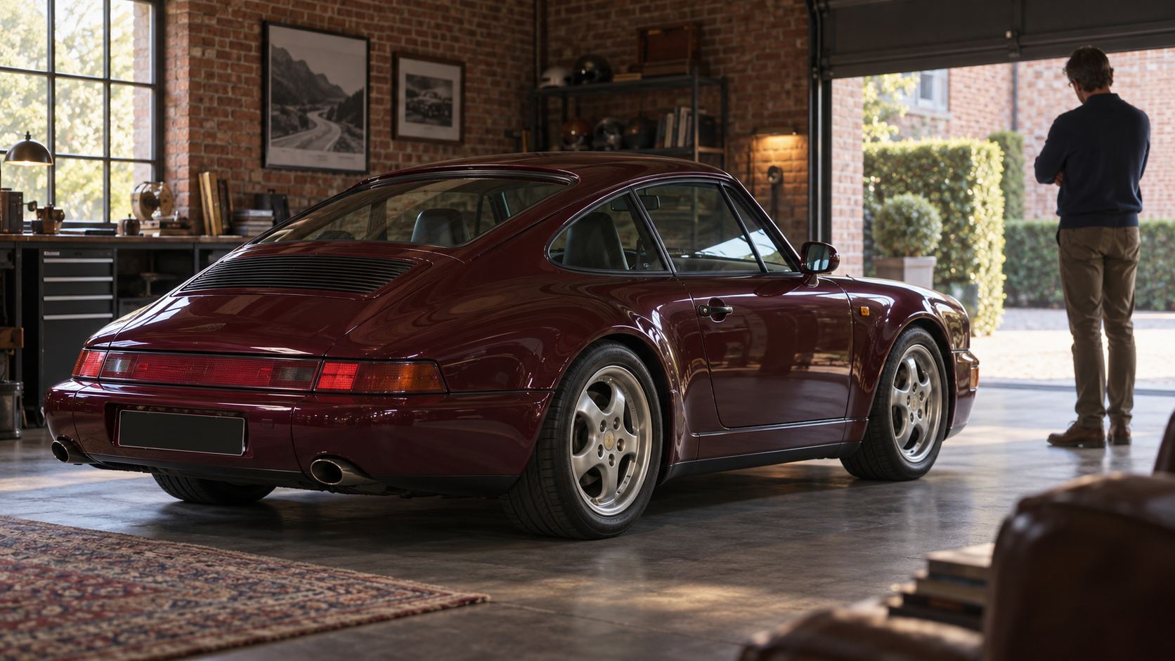 Coupé ancien générique, sans représentation d'une Porsche 911