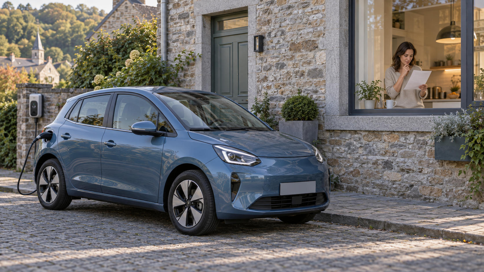 Voiture électrique générique et budget vierge en Wallonie