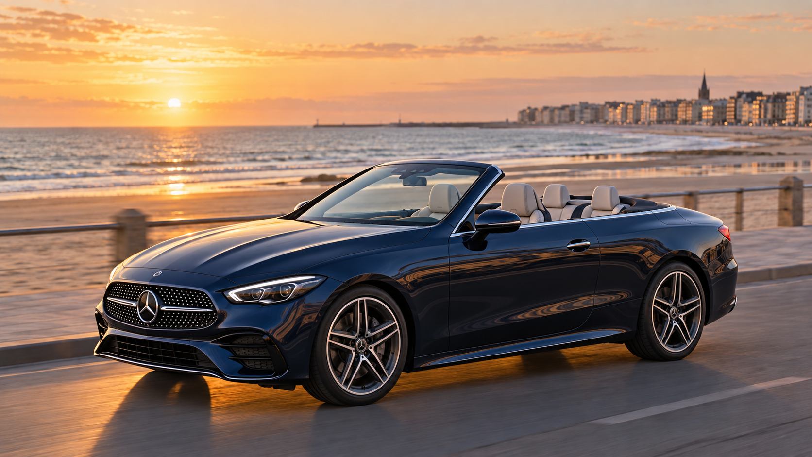 Illustration de cabriolet inspirée du Mercedes CLE